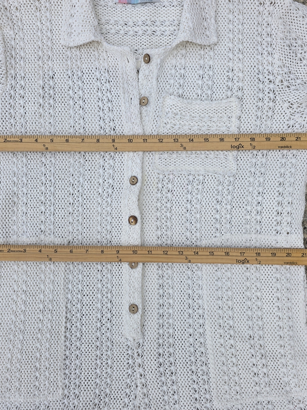 Free People FP Beach Crochet Romper Boho Ivory Medium - Picture 11 of 12